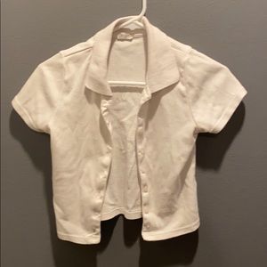 White short sleeve button down🤍